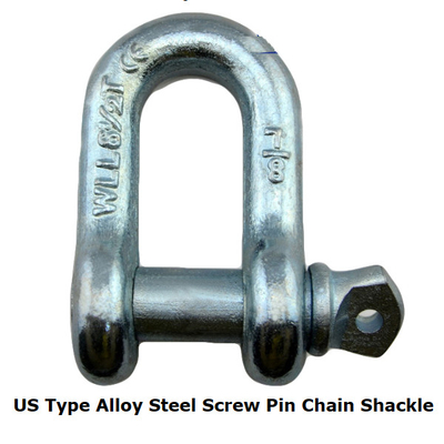 1/4 Inch Galvanized Screw Alloy Steel Pin Chain Shackles ISO9001