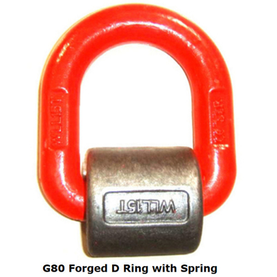 G80 Forged D Ring Weldable D Rings With Spring Alloy Steel 1.12T - 15T
