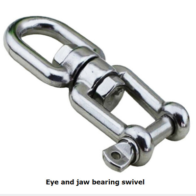 6mm - 19mm Eye And Jaw Jaw Swivel Bearing Swivel Zinc Plated Carbon Steel