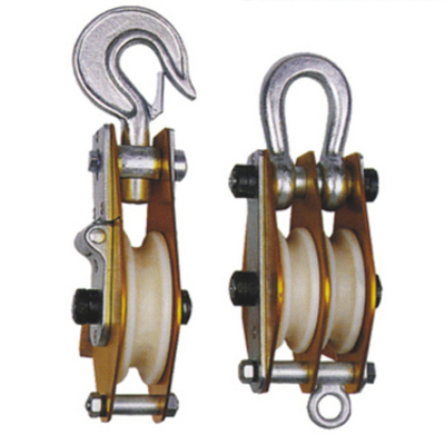 Galvanized Aluminum Alloy Double Pulley Block 5.7mm - 15.5mm 80T