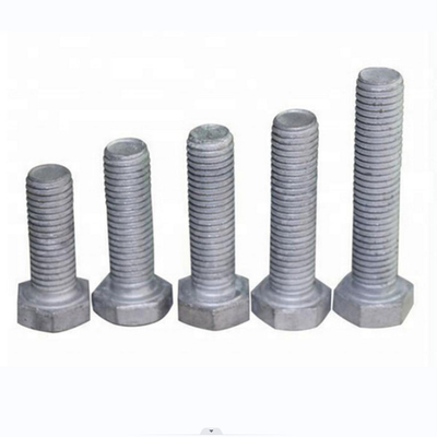 Carbon Steel Power Line Fittings Hot Forged HDG Hex Bolt And Nut Grade  6.8